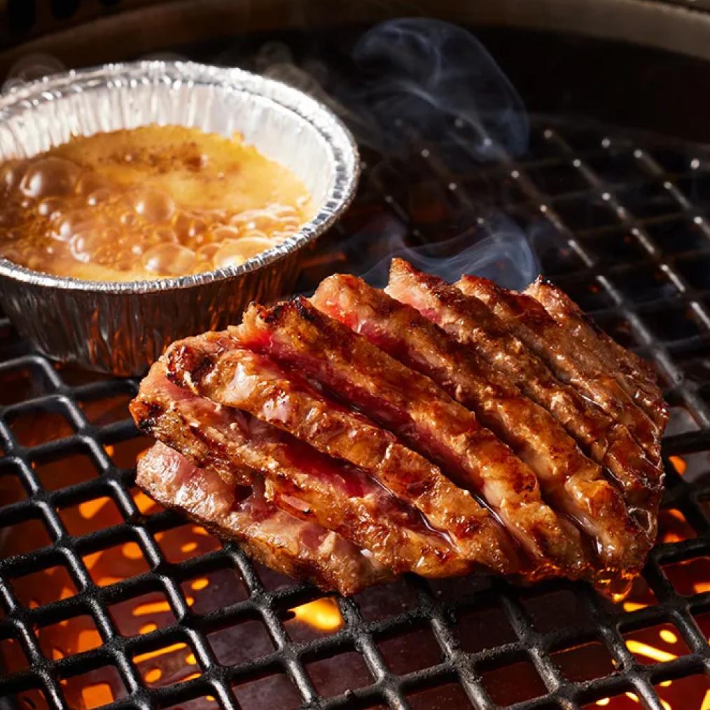 【名物】 超極厚ハラミ  ～ガリバタ醤油～の美味しい焼き方(2)