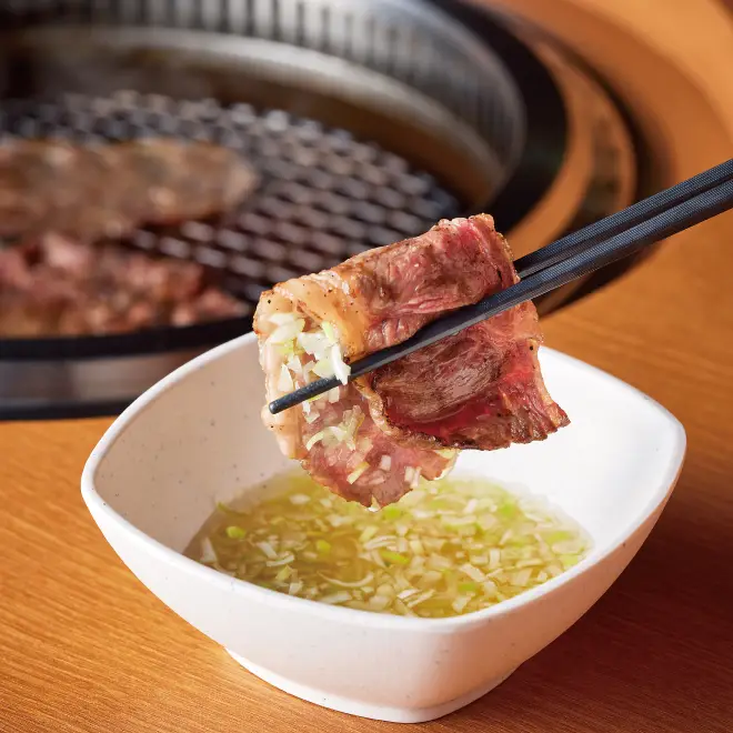【名物】炙りミスジ～ねぎ塩ポン酢～の美味しい焼き方(3)